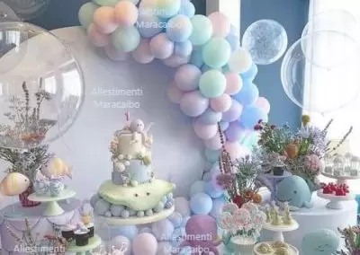 Set di decorazioni per feste di compleanno con sirena 5 anni Palloncino