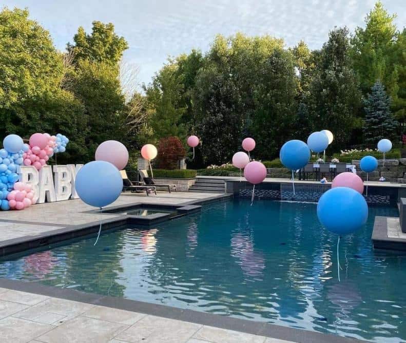 Decorazioni battesimo allestimento palloni elio battesimo scopri sesso baby shower palloncini scoperta nascituro