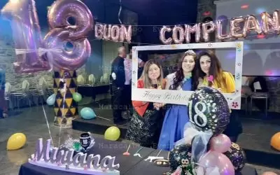 18 anni allestimento compleanno palloncini addobbi diciottesimo