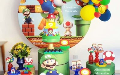 Allestimento Super Mario addobbo a tema per compleanni eventi feste