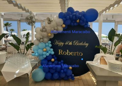 Allestimento quaranta cinquanta sessanta anni compleanno palloncini decorazioni Ancona Macerata Conero Sirolo Numana