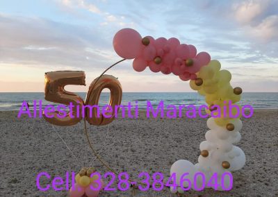 Allestimento quaranta cinquanta sessanta anni compleanno palloncini decorazioni Ancona Senigallia Falconara Osimo Castelfidardo