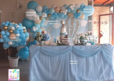 Centrotavola allestimento palloncini Ancona Macerata Fano Pesaro Fermo bambino bambina Mongolfiera orsetto (2)-min
