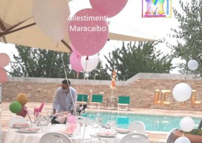 Centrotavola composizione a elio palloncini 3 compleanni cerimonie battesimi feste centro tavola volano bambini