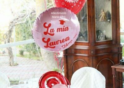 Decorazioni laurea addobbi palloncini allestimenti festa laureati party tavolo centrotavola