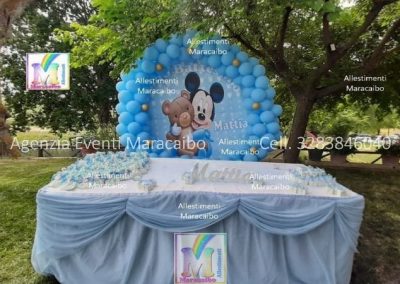 Allestimenti completi per compleanni battesimi palloncini decorazioni tavolo torta Fermo Ancona Macerata Fano Pesaro