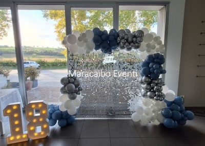 Organizzare diciottesimo 18 anni compleanno allestimento decorazioni tema festa palloncini Fano Pesaro Fermo