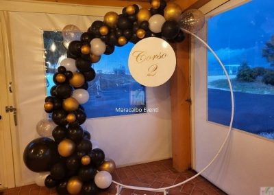 Allestimento palloncini fine corso formazione azienda negozio personalizzato festa evento aziendale